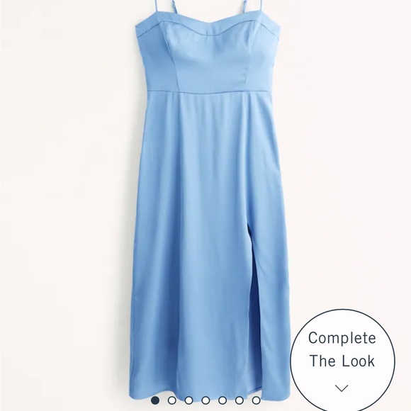 Abercrombie satin high slit midi dress - Picture 2 of 4